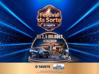 Banner da promoção Festival da Sorte Tauste Supermercados, com prêmios de R$2,5 milhões em prêmios, incluindo carro, moto e casa, válida de 18/09/2026 a 19/01/2027.