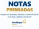 Arte da campanha Notas Premiadas com o convite para comprar em Gravataí e concorrer a prêmios, acompanhada do logotipo do Sindilojas RS Gravataí.