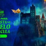 Promoção Flying Fish Ambev 2026 — cerveja Flying Fish Pressed Lemon te leva para uma festa no Castelo do Drácula
