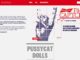 Página inicial da promoção Budweiser Fã Captcha com Pussycat Dolls, apresentando um captcha temático para fãs provarem que são verdadeiros.