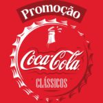 Arte da Promoção Clássicos KS Coca-Cola com logo da marca sobre ilustração de tampinha