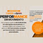Banner da campanha de vendas Timken e Rolport Performance em Movimento, com fone de ouvido e caixa de som personalizados como brindes, válida de 1º de setembro a 30 de outubro.