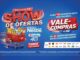 Banner da Promoção Show de Ofertas Nestlé e Grupo Mateus 40 anos, com carrinho de supermercado cheio de produtos Nestlé e destaque para vale-compras de R$150 a cada R$40 em compras.