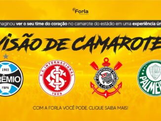 Promoção Visão de Camarote da Forla: assista ao seu time do coração no camarote do estádio. Participam Grêmio, Internacional, Corinthians e Palmeiras.