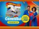 Banner da promoção de aniversário de 25 anos da CentroSul na Bahia, com casal sorridente segurando um presente azul e selo "Compre e concorra a vouchers de até R$700,00".