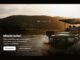 Banner da campanha Missão Safari do C6 Empresas com Mastercard, mostrando um veículo de safári com passageiros atravessando um rio ao pôr do sol na África.