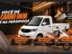 Banner da promoção Você de Carro 0Km É na Persipisos com picape Effa V21 2027 branca e duas motos Shineray JET 125 2027 em showroom, destacando que a cada R$1.000,00 em compras o cliente ganha 1 número da sorte.