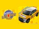 Arte da Promoção Eletrizante da Casa da Eletricidade com o logotipo em azul e amarelo à esquerda e, à direita, um Renault Kwid zero km adesivado em amarelo e laranja, com a frase "Compre, concorra, conquiste: a cada R$50,00 em compras, concorra a um carro 0km!".