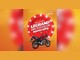 Arte da Promoção Legrand em Todos os Momentos com moto Honda Titan vermelha diante de um grande círculo vermelho com lâmpadas, sobre fundo laranja, com as marcas participantes e a validade de outubro a dezembro de 2026.