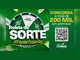 Arte da campanha Roleta da Sorte 59 Anos Copérdia, com roleta verde e branca, o texto "Concorra a mais de 200 mil em prêmios", QR Code e logo do Clube Copérdia
