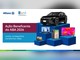 Arte da Ação Beneficente da ABA 2026 com os logos da Allianz e da ABA, o texto "Juntos, conseguimos transformar vidas" e um pódio azul com um Toyota Corolla Cross preto, notebook, celular Samsung Galaxy A56 5G, Echo Show 8 e Smart TV.