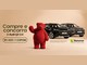 Ursinho vermelho de pompons ao lado de dois Audi Q3 pretos, com os dizeres Compre e concorra, 2 Audi Q3 2.0 e R$400 = 1 cupom, e o logo do Beiramar Shopping
