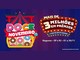 Logo do Doce Novembro do Nagumo com tenda de circo e caça-níquel de donuts, ao lado da placa luminosa "Mais de 3 milhões em prêmios, a cada R$100 em compras", sobre fundo azul e vinho.