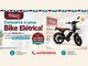 Banner da campanha da Eletrotintas e Tintas Renner com uma bicicleta elétrica preta V8 Pro sobre um pedestal e a chamada Concorra a uma Bike Elétrica