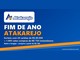 Arte azul com o logotipo do Atakarejo e o texto "Fim de Ano Atakarejo", anunciando sorteio de 20 cartões de R$80.000,00 e 1.995 vales-compras de R$750,00 na Bahia e em Sergipe.