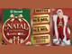 Arte da campanha Natal de Prêmios: bola natalina dourada com laço, logos da Acidelrei e da CDL São João del-Rei, cartelas douradas com os prêmios e o Papai Noel.