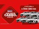 Arte vermelha da campanha Ano Novo Carro Novo do Panelão Supermercados, com seis Chevrolet Onix brancos e a chamada "Concorra a 6 Onix zero km".
