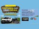 Arte da promoção Vantagens que Viram Prêmios, dos Postos Lar, com letreiro luminoso, uma picape Fiat Strada branca e uma moto Honda Bros, instruções para participar, selo do sorteio em 13 de dezembro de 2026 e logotipo do Clube Lar+.