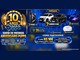 Arte da promoção 10 Anos – Show de Prêmios Aniversário Puppo, do Grupo Puppo, com o selo de 10 anos, as datas da campanha, a imagem dos prêmios (2 carros 0 km, 2 iPhones 15, 2 Smart TVs de 55 polegadas, 20 vales-compras de R$1.000,00, patinete elétrico e robô aspirador) e a regra de 1 cupom a cada R$100,00 em compras.