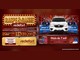 Arte da promoção Raspe & Ganhe Redefort com cortinas de teatro, letreiro luminoso, Renault Kwid branco, scooters elétricas, brindes e datas dos sorteios