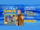 Arte da Promoção Vira Sorte, da Tele Sena, com o logotipo da campanha, um painel de 25 peças numeradas e um apresentador sorridente de braços abertos, convidando a comprar a Tele Sena Semanal das edições 127 a 131 e concorrer a até R$50.000,00 em certificado de barras de ouro no palco do SBT.