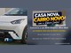 Arte da promoção Casa Nova, Carro Novo com a Ribeiro Santos: à esquerda, a frente de um BYD Dolphin Mini branco com os logos da RS Empreendimentos e do Busca Vida Side Concept; à direita, o selo da campanha e o texto "Concorra a um BYD Dolphin Mini 0km ao comprar uma casa da Ribeiro Santos".