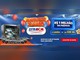 Banner da promoção Aniversário Extrabom 2026 com cofre cheio de dinheiro, carros Chevrolet Onix prateados, balões vermelhos e azuis, logo do Extrabom Supermercados e os dizeres R$1 milhão em prêmios, 6 carrões mais R$500 mil.
