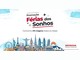 Arte da Promoção Férias dos Sonhos da Honda Serviços Financeiros com a frase "Concorra a 04 viagens todos os meses", sobre fundo claro com aquarela azul e monumentos famosos do mundo na parte inferior.