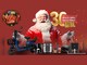 Arte da promoção Natal em Clima de Festa, da CDL Três Rios, com Papai Noel sorridente, scooter elétrica azul, eletroportáteis e a chamada 30 mil em vales-compra e muitos prêmios