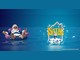 Papai Noel de óculos escuros em boia rosa sobre o mar ao lado do logotipo do Natal Premiado CDL 2026, com uma casa estilizada