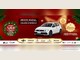 Banner vermelho natalino da Promoção Super Natal dos Sonhos, de Santo Antônio de Jesus, com um Polo Track 0km branco ao centro, selos dourados de R$15.000,00 em vales-compras e a frase "Neste Natal, cada compra pode esconder uma grande surpresa"
